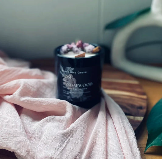 Sandalwood and Rose Pure Coconut Wax Candle