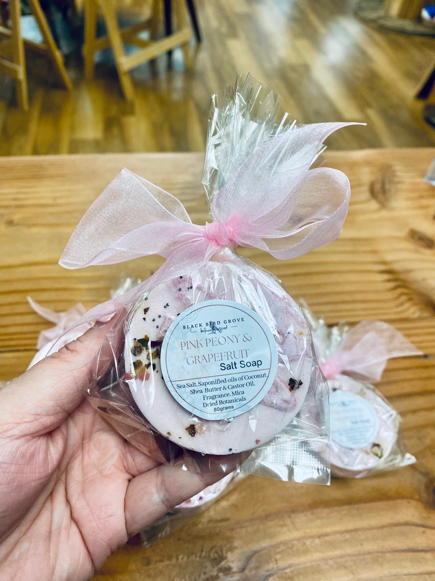 Pink Peony Salt Soap Bar