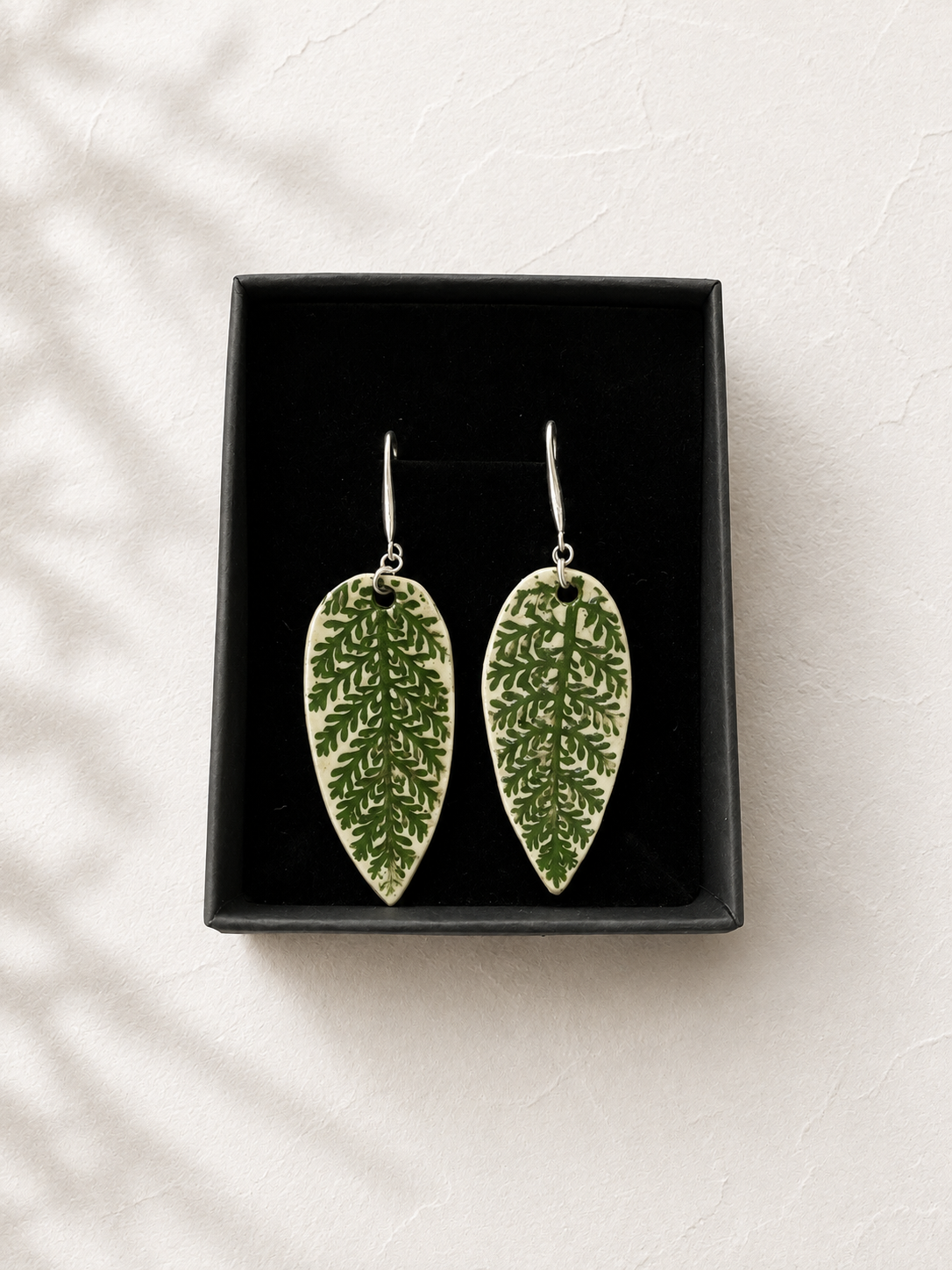 Ceramic Earrings - Leaf
