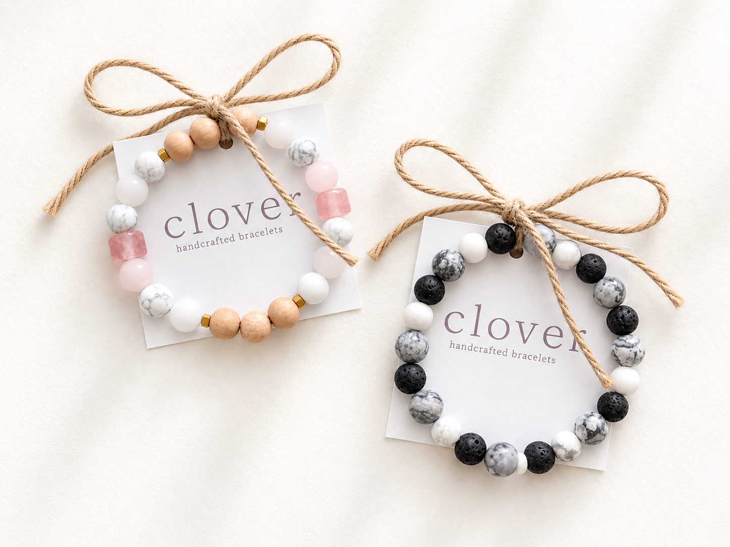 Clover handcrafted diffuser bracelets