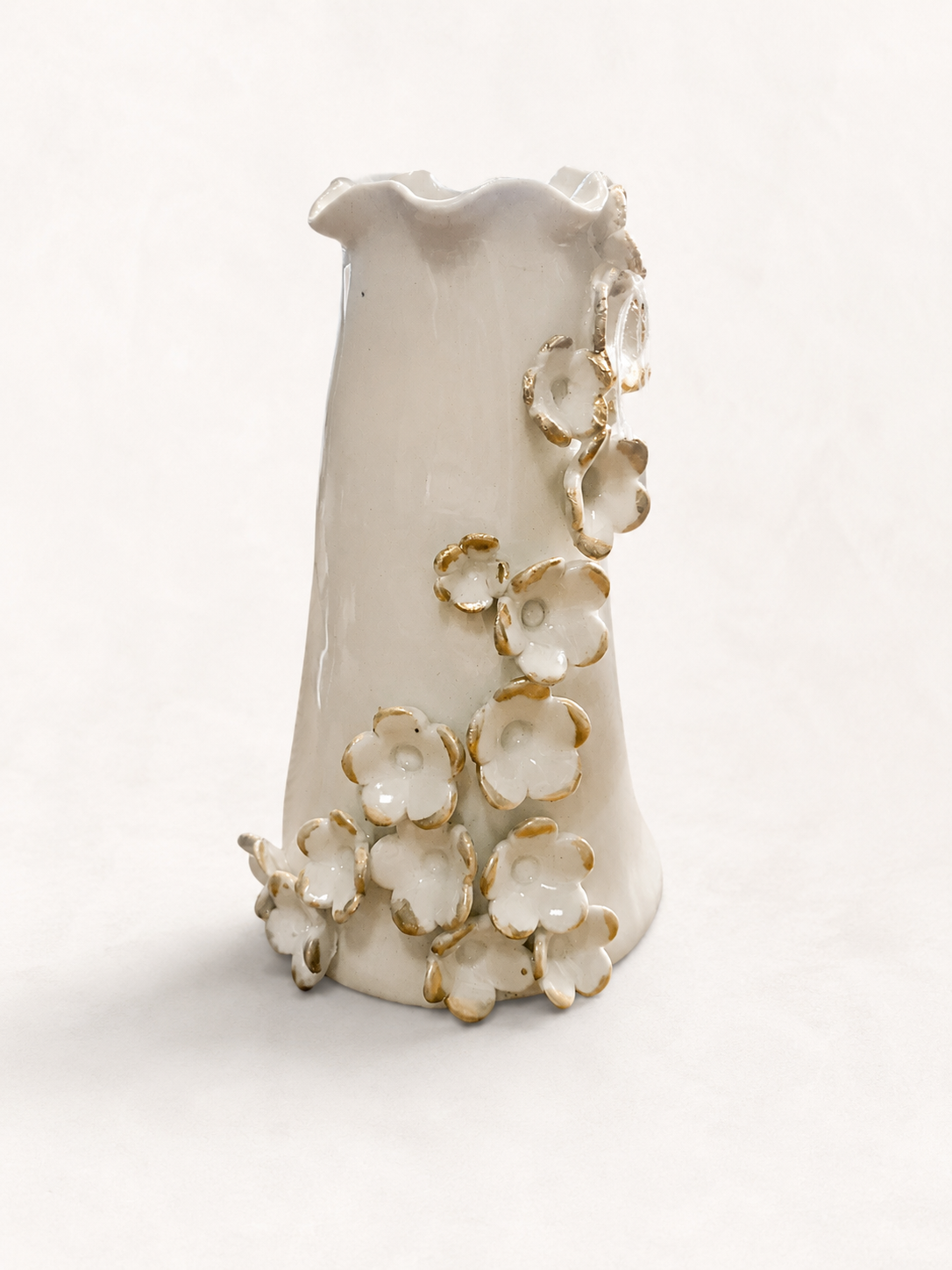 Gold flower vase