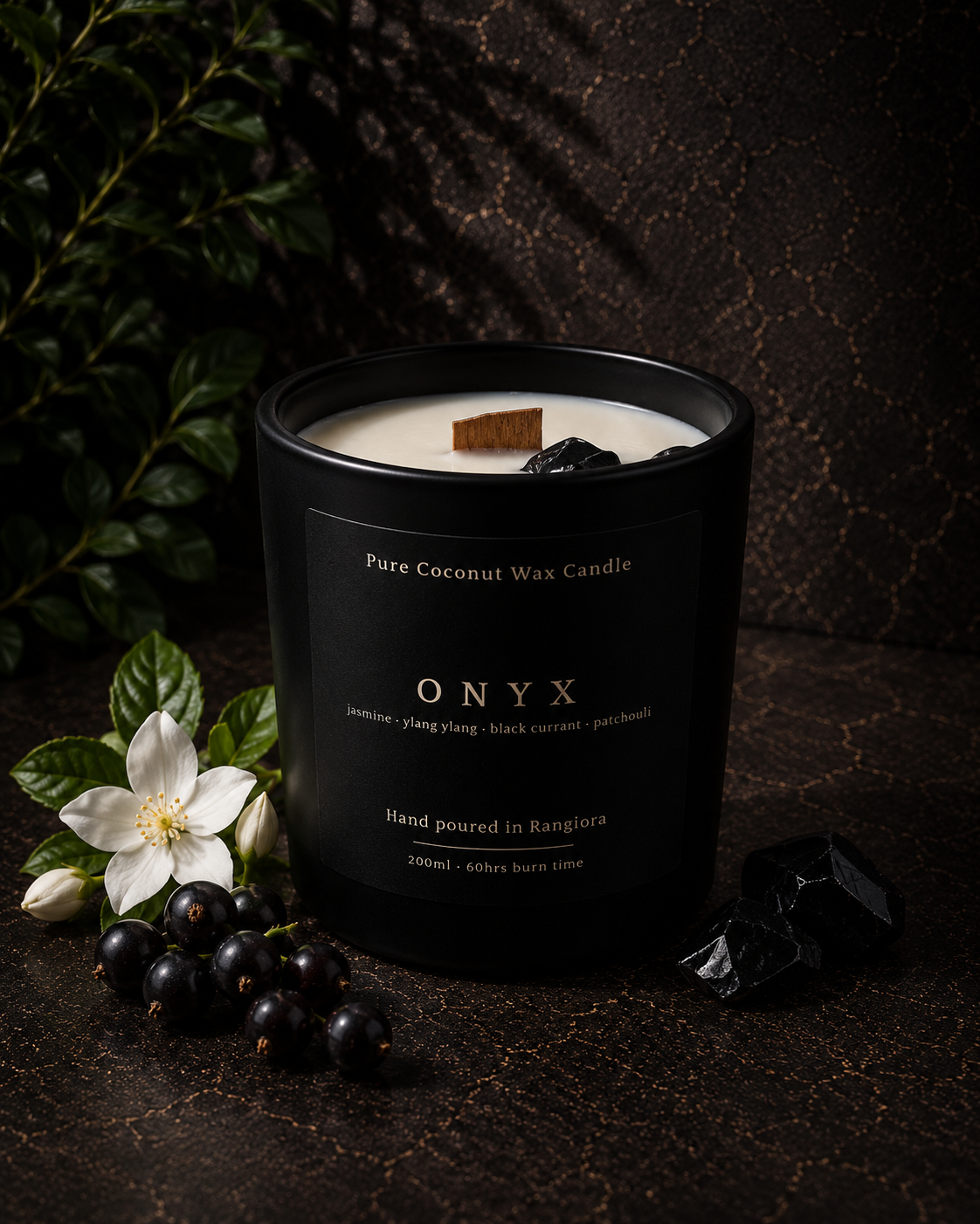 Onyx - Black Orchid and Patchouli Pure Coconut Wax Candle