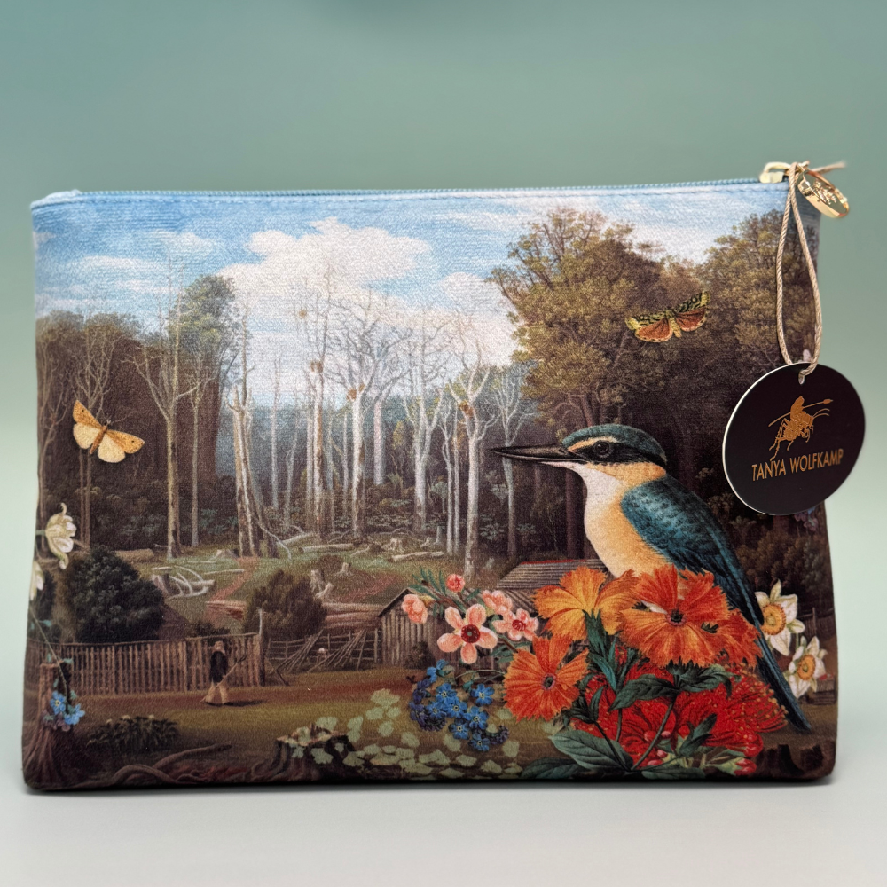 Bag - Large Vintage Kingfisher