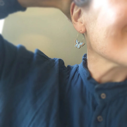 Blue Butterfly Earrings