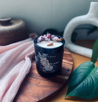 Sandalwood and Rose Pure Coconut Wax Candle