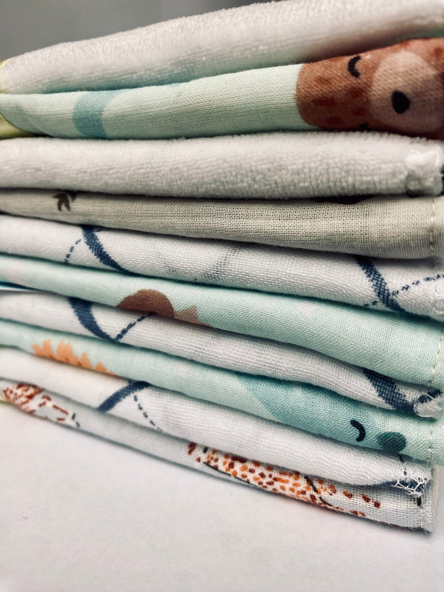 Reusable wash cloths - top to toe