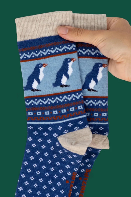 Little Blue Penguin - Fair Isle Merino Sock