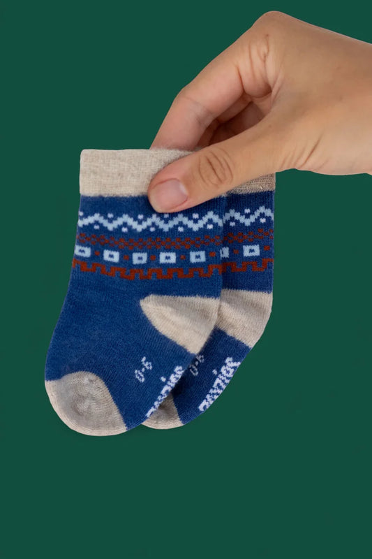 Baby Fair Isle merino socks