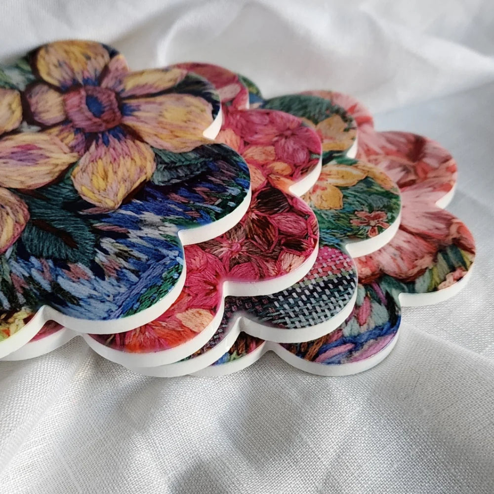 Ceramic Coasters - Fleur Woods