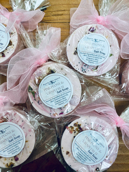 Pink Peony Salt Soap Bar