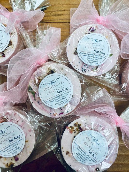 Pink Peony Salt Soap Bar