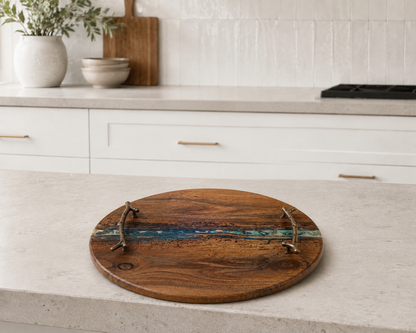 Walnut & Resin Tray
