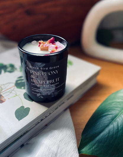 Pink Peony & Grapefruit Pure coconut wax candle