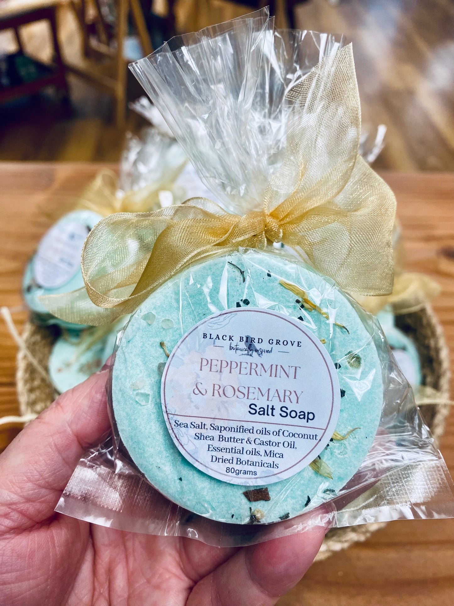 Peppermint and Rosemary Salt Soap Bars