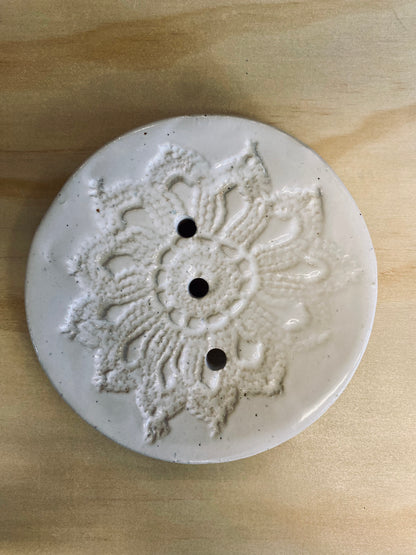 Doily Print Soap Dish