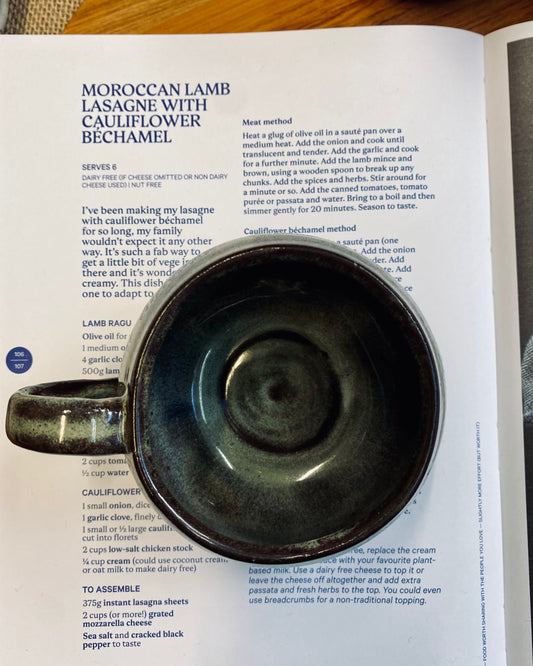 Ceramic Mug - Black with Grey Glaze
