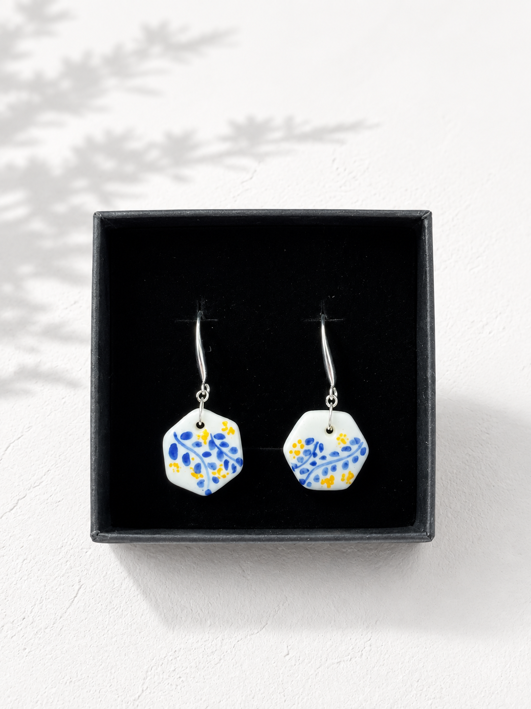 Ceramic Earrings - Hex