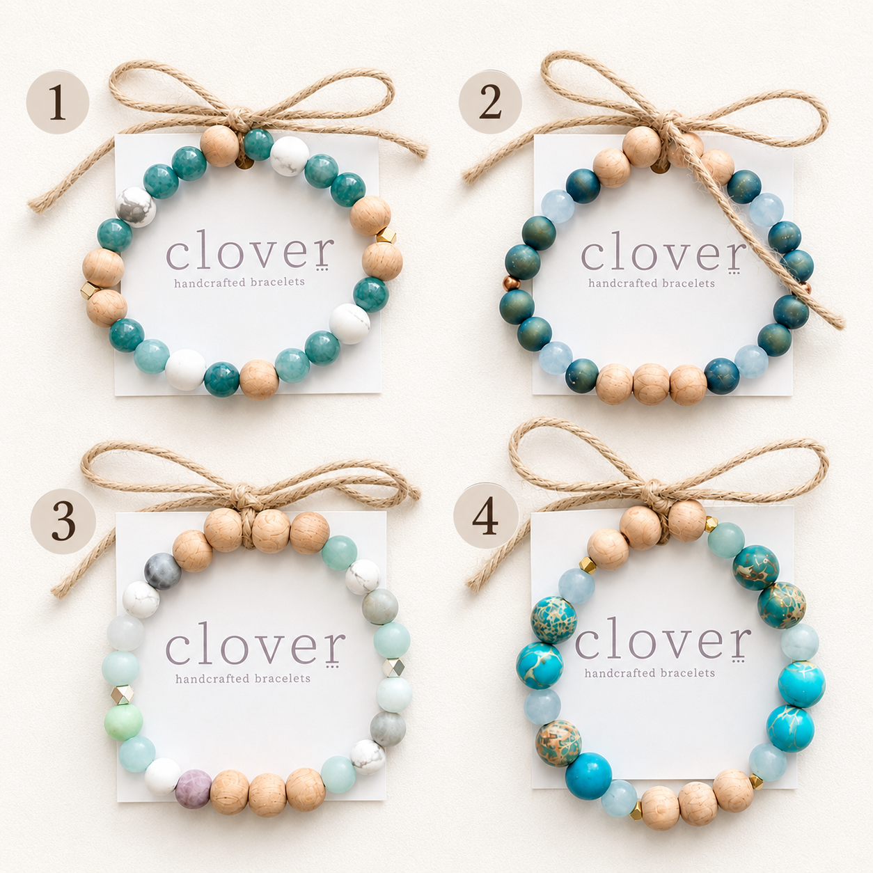 Clover Handcrafted Diffuser Bracelets