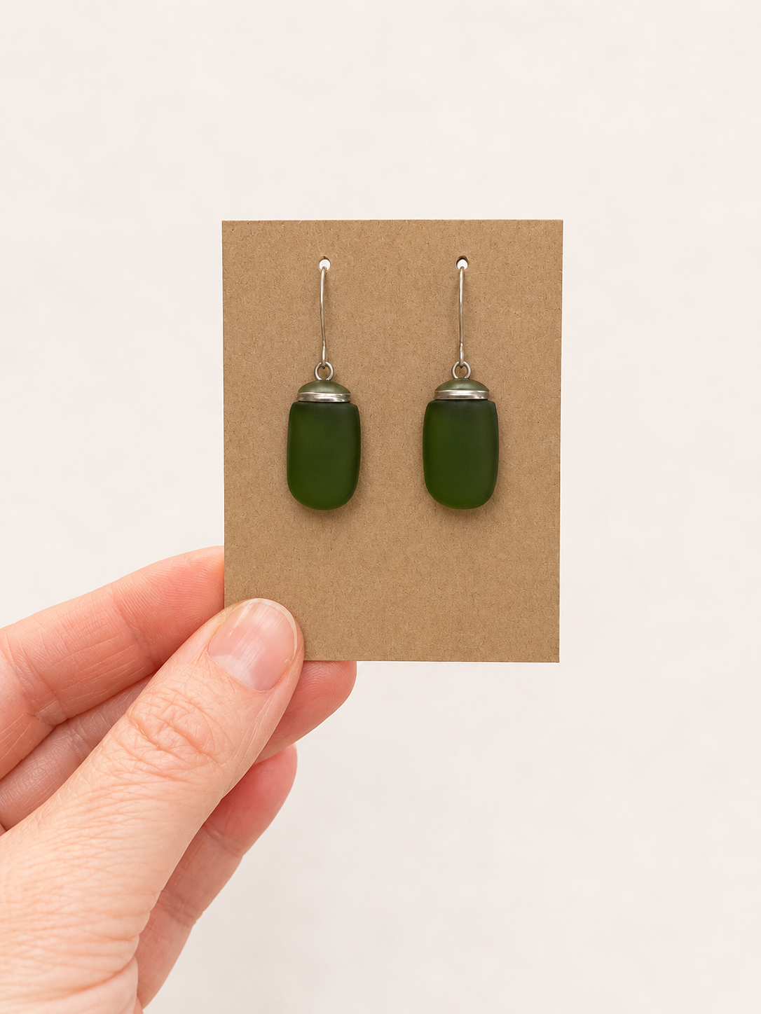 Tumbled Glass Earings