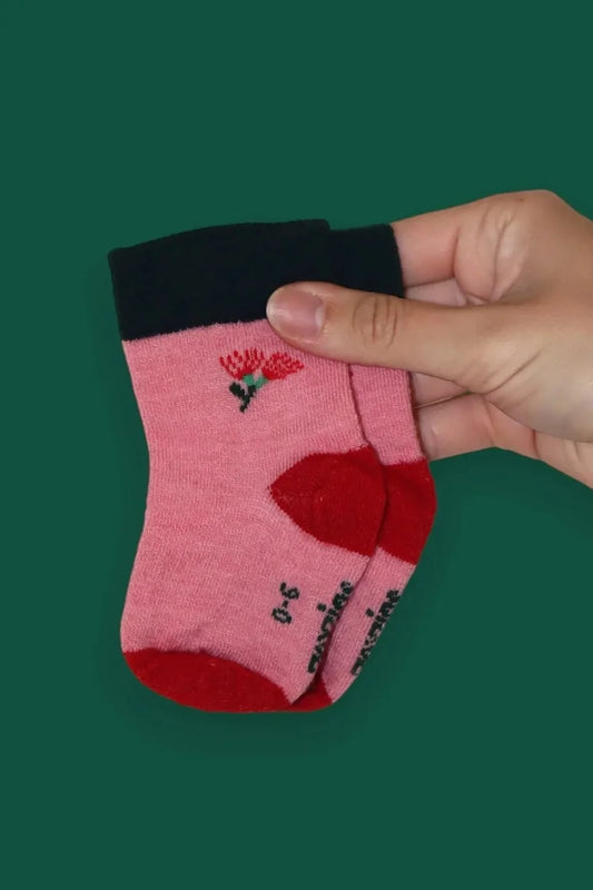 Pohutakawa Merino sock - kids