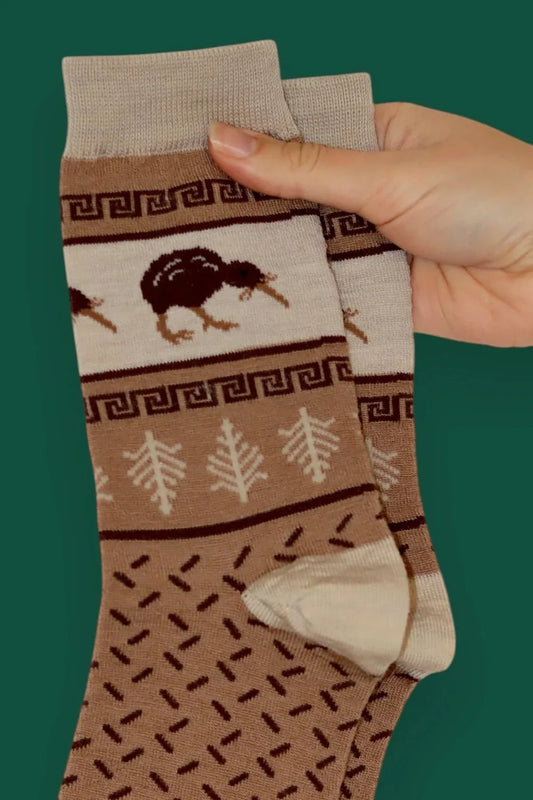 Kiwi - Fair Isle Merino Socks