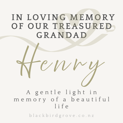 Personalised Memorial Candles for Loved ones